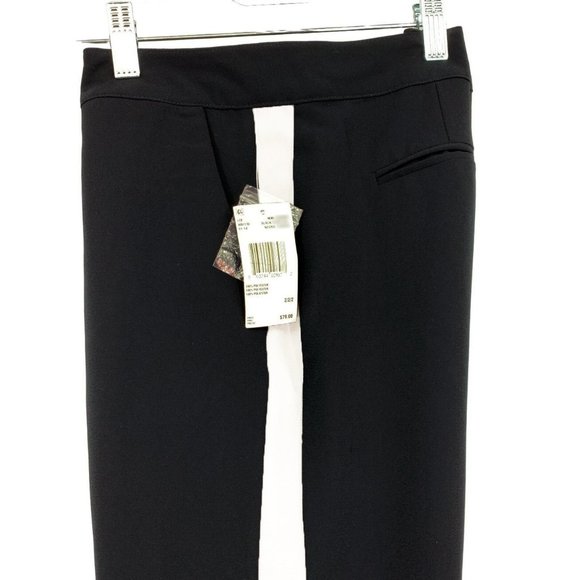 NWT Buffalo David Bitton Black Pants - Women's Size 0 - WB1139 White Side Stripe - Picture 2 of 5